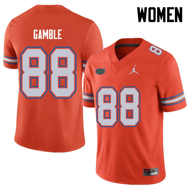 Jordan Brand Women #88 Kemore Gamble Florida Gators College Football Jerseys Sale-Orange